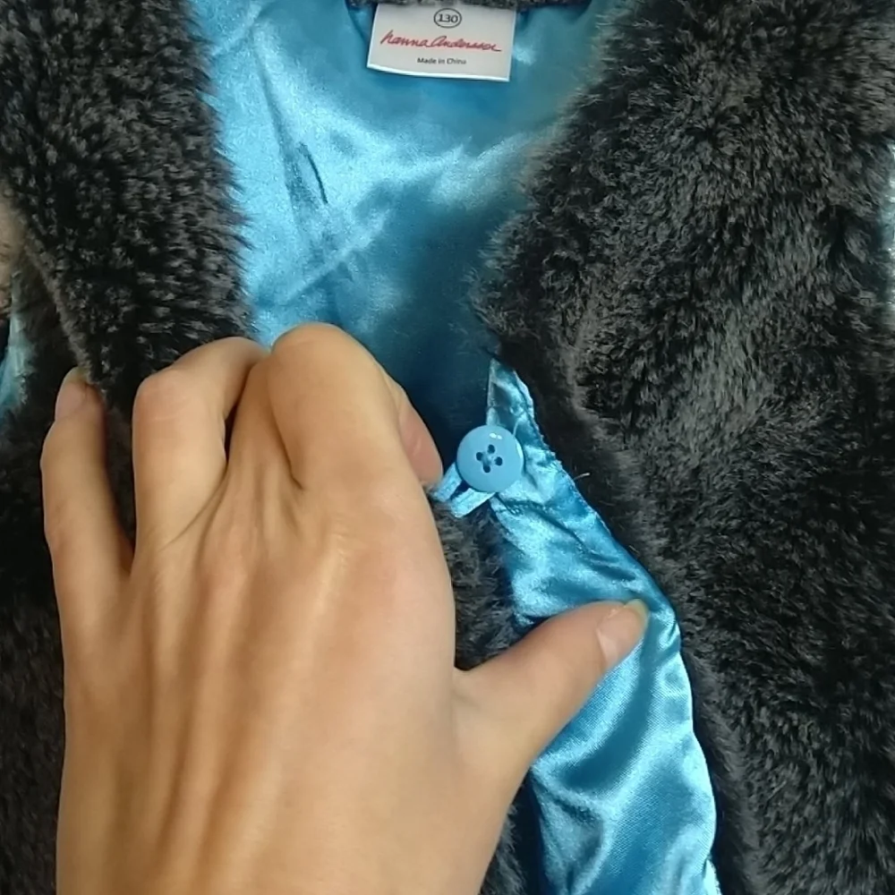 Hanna andersson faux fur girls vest